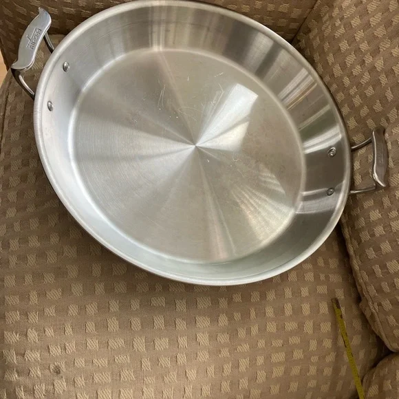 All-Clad 16.5 inch Stainless Steel 2-Handle Saute Pan/ Paella Pan - Picture 2 of 16